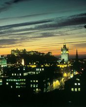 Edinburgh sunset - wallpaper preview
