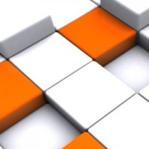 Geometryczny Wzór Pomarańczowo-Biały