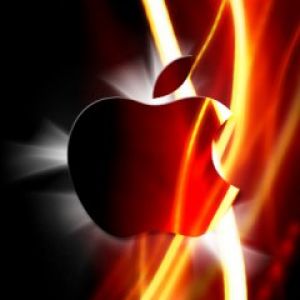Logo Apple z Płomieniami