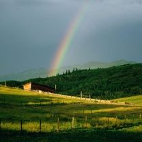 Tęcza Nad Zielonymi Wzgórzami