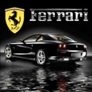 Czarny Samochód Sportowy Ferrari