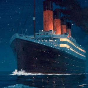 Statek Titanic w Nocy