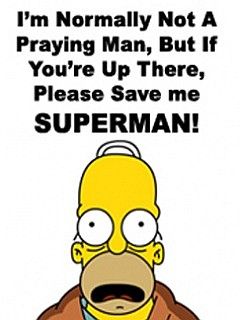 Homer Simpson Modli się do Supermana
