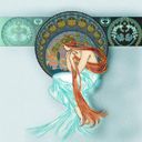 Ilustracja Kobiety w Stylu Secesji - wallpaper preview