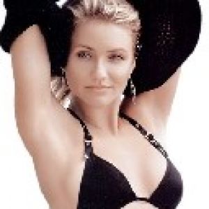 Glamour Modelka w Czarnym Bikini