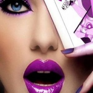 Glamurowy Fioletowy Makijaż