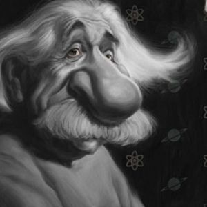 Karykatura Einsteina
