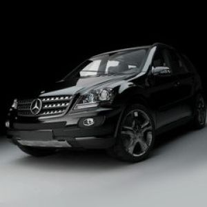 Czarne SUV Mercedes