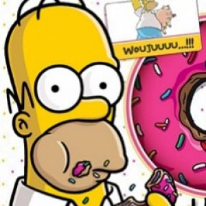 Homer Simpson Jedzący Pączka