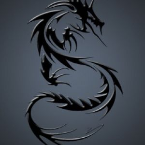 Stylizowany Czarny Smok