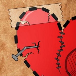 Ilustracja złamanego serca