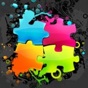 Kolorowe Elementy Puzzle Sztuki