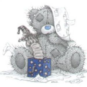 Uroczy Miś z Prezentem