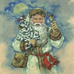Wintage Ilustracja Świętego Mikołaja