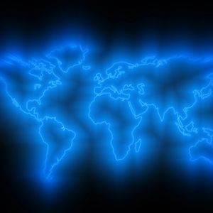 Neonowa Mapa Świata