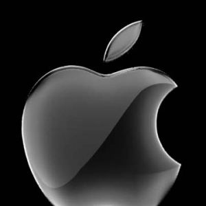 Czarna Tapeta z Logo Apple