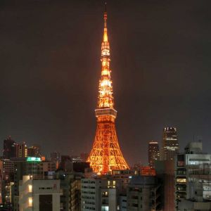 Nocny Widok na Wieżę Tokio