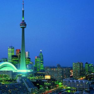 Panorama Toronto w Nocy