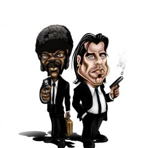 Postacie z Pulp Fiction Sztuka