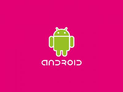 Logo Android na Różowym Tle