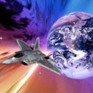 Futurystyczny Jet w Kosmosie