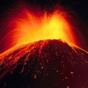 Tło Eruptii Wulkanicznej
