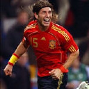 Sergio Ramos Świętujący Gol