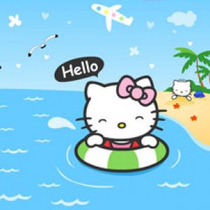 Zabawa Hello Kitty na Plaży