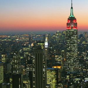 Empire State Building o Zachodzie Słońca
