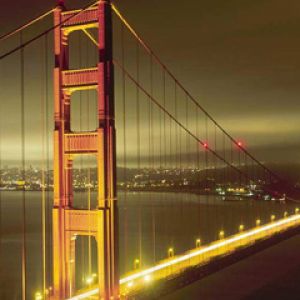 Most Golden Gate w Nocy