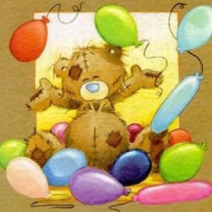 Uroczy Miś z Balonami