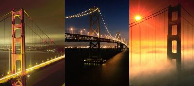 Nocne Widoki na Most Golden Gate