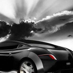 Elegancki Czarny Audi