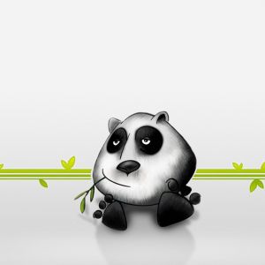 Ilustracja uroczej pandy