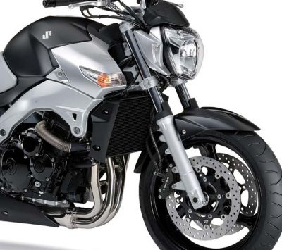 Elegancki Srebrny Motocykl