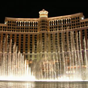 Fontanny Bellagio w Nocy