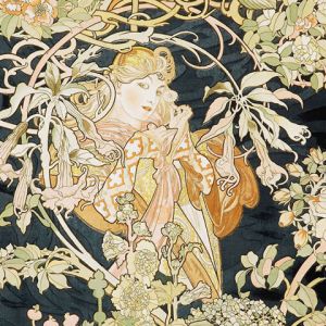 Elegancka Kwiatowa Art Nouveau