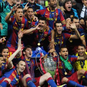 Świętowanie Mistrzów FC Barcelona