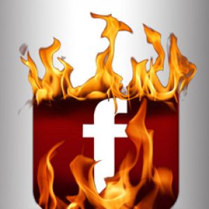 Płonące Logo Facebooka