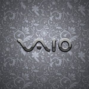 Logo VAIO na kwiatowym tle