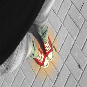 Czerwone Sneakersy Converse Miłość