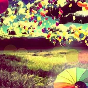 Kolorowe Balony i Parasol