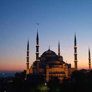 Mezquita Sultan Ahmed o Zachodzie Słońca