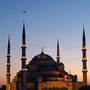 Mezquita Sultan Ahmed o Zachodzie Słońca