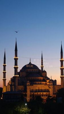 Mezquita Sultan Ahmed o Zachodzie Słońca
