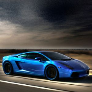 Niebieskie Lamborghini Gallardo