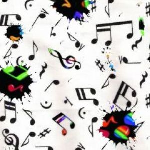Kolorowy Wzór Nut Muzycznych