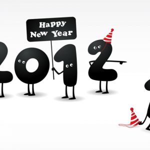 Ilustracja Szczęśliwego Nowego Roku 2012