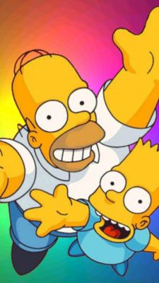 Zabawa z Homerem i Bartem Simpsonem - wallpaper preview