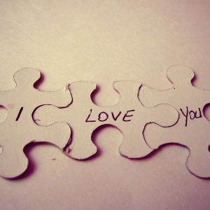 Puzzle z Napisem Kocham Cię